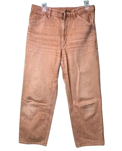 Uniqlo  Jeans Women's 28 Burnt Orange Straight Leg Denim Casual Workwear Pants thumbnail 1