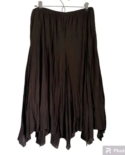 Studio Y  Brown Textured Low Rise Fairy Grunge Midi Skirt Women's Size Small