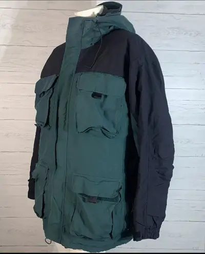 Cabela's jacket and detachable vest size L tall green/black