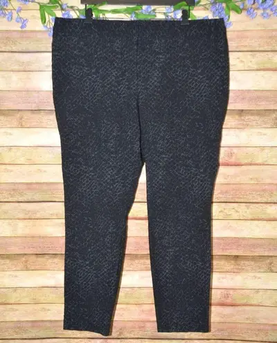 The Limited Women's Pants Size 20W Black Animal Snakeskin Print Pockets Straight