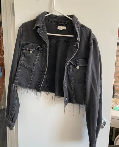 Topshop Cropped Denim Jacket