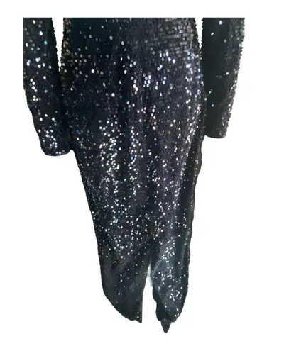Leslie Fay stunning black sequin gown-size 6