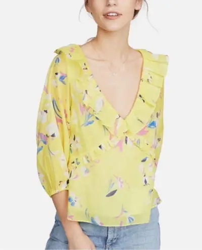 Tanya Taylor Lourdes Yellow Blouse