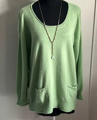 Sundance Pure Luxe 100% Cashmere Ultra Soft Long Sleeve Scoop Neck Sweater