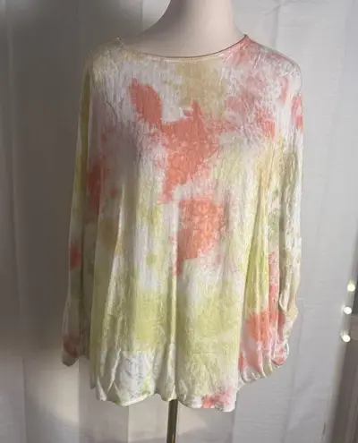 CARAMELA Relaxed Pink and Yellow Blouse