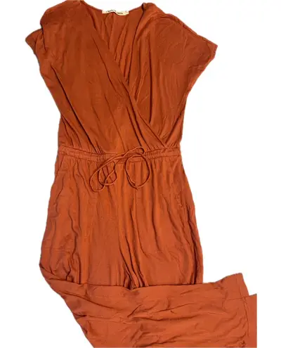 Michael Stars Womens Jumpsuit Rust Orange Drawstring Waist Casual Comfy size S - Image 1