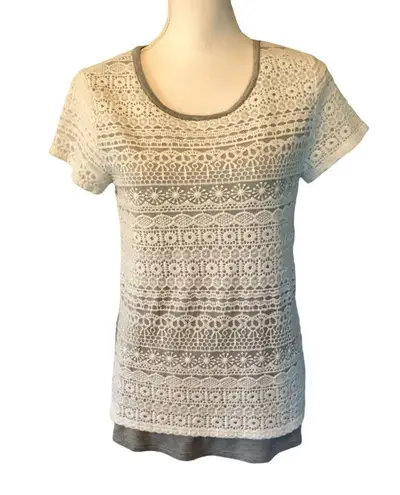 Sojo Blouse Womens S Used Gray Cream