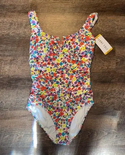 Anne cole One Piece Swimsuit Floral Multi Ditsy Size Medium New with Tags