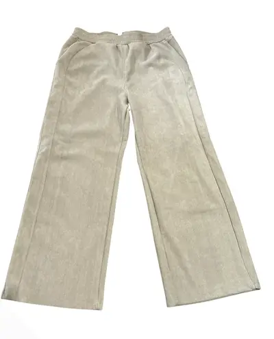 Halara Corduroy Wide Leg Pants Beige Lounge Comfort Size M