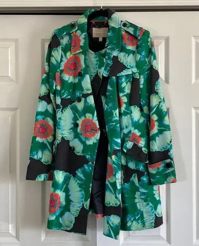 Banana Republic Floral Pattern Trench Coat