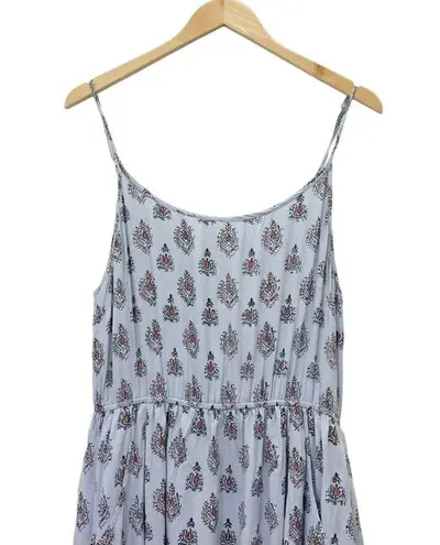 Roller Rabbit August Dakota Mini Dress Light Blue & Red Batik Print Size Small