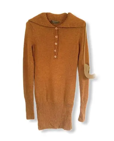 BCBGMAXAZRIA  Long Lambs Wool Sweater Brown