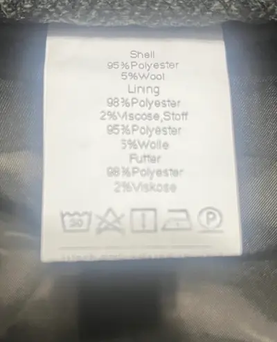 PJ Paul Jones Blazer SzXL Tweed Herringbone Classic Gray Wool Blend Work Career