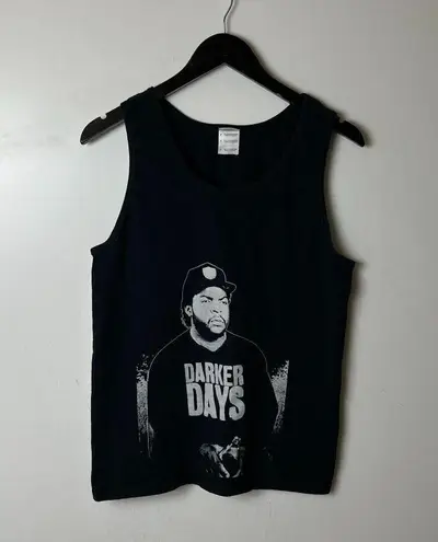 Ice Cube Darker Days Rap Tank Top Vintage Y2K Black Small S Graphic Shirt Solid