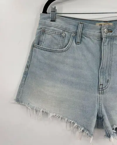 Madewell  Relaxed Denim Shorts Jean Cut Off Fray Raw Hem Light Wash Blue Size 29