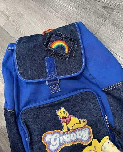 Disney Winnie THE POOH backpack "Groovy" Flap Bag Vintage NEW WITH TAGS *flaw*