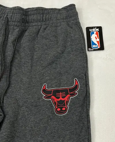 Nba Chicago Bulls Basketball UNK Gray Graphic Logo Joggers Sweatpants Size L