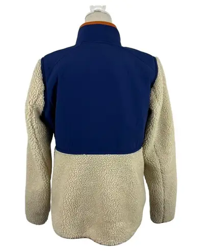 Duluth Women's Sherpa Blue Cream Colorblock Full Zip Jacket Medium Item 85806