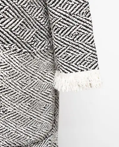 Bruno Manetti. Giacca Open Duster Blazer. Black Size XL