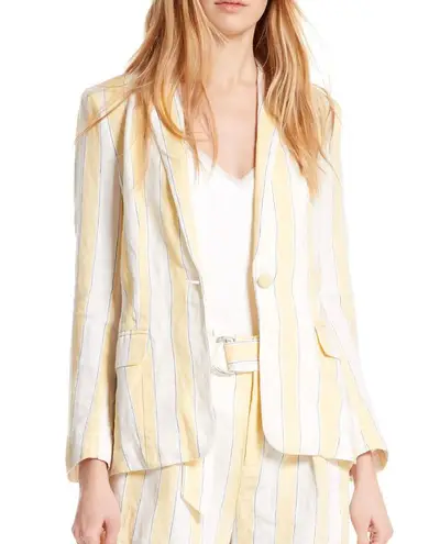 Frame  Linen Stripe Blazer Size 8