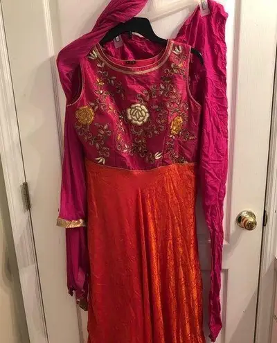 Pink & Red Indian Dress 3