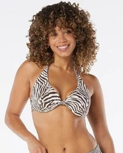 Coco reef Bikini Top Bra Sized Twist Reversible Underwire Cheetah Brown 36/38D