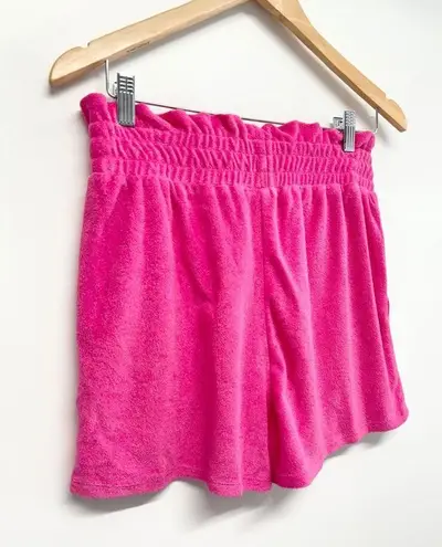 AQUA  Swim Shorts Elastic Waistband Terrycloth Barbie Pink Size Small NEW