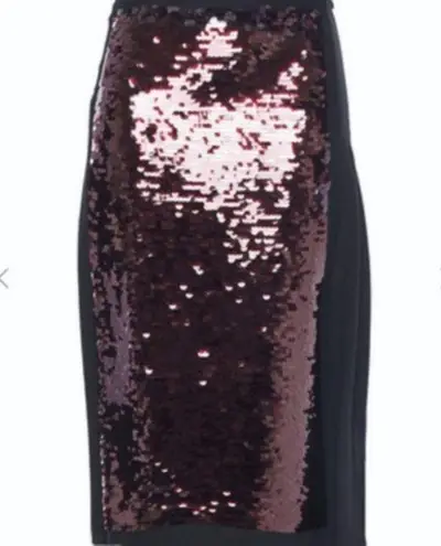Mcq Knee length skirt Maxi slequins in maroon Tulle insert Red Size undefined