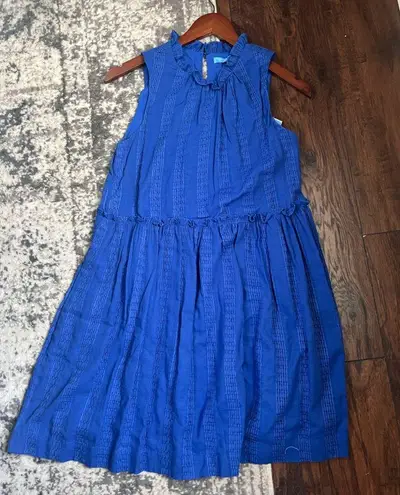 Draper James NWT  RSVP Blue Cotton Textured Dress size XS