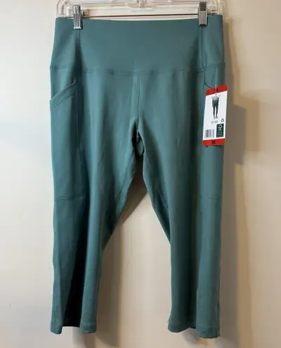 32 Degrees Heat 32 Degrees Set Of 2 Women's High Waist Active Crop Leggings Black/Green Size M