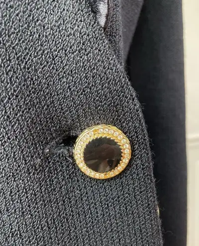 St. John Santana Knit Day To Evening Double Breasted Sweater Remove Collar Cuff 2