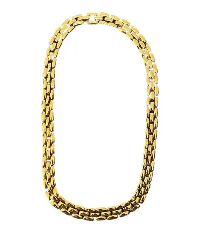 Vintage Napier Designer Patent Gold Tone Choker Necklace 16”