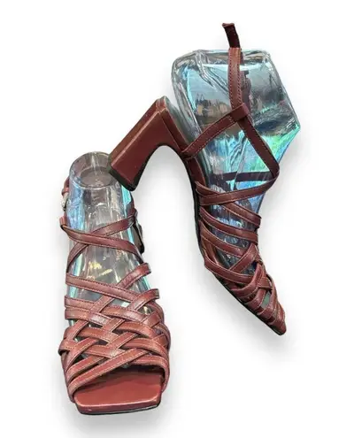 Seychelles Women's Size 6 Crisscross Sandal Leather Burgundy Deep Red