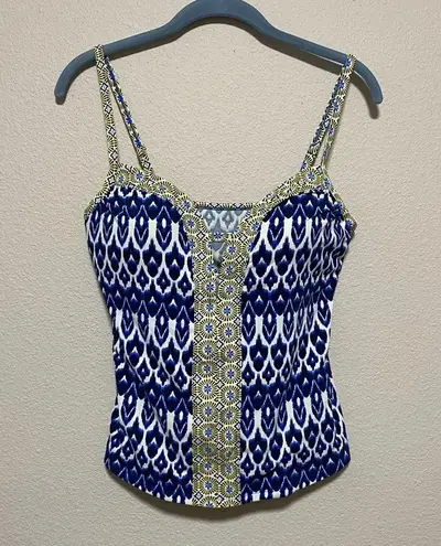 Bleu Rod Beattie  Blue and Yellow Tankini Top