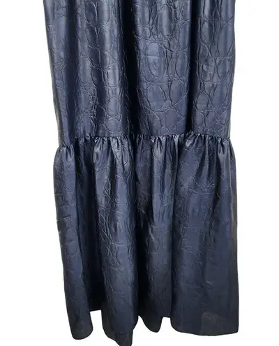Sies Marjan Brianna Satin Maxi Dress Sleeveless Dark Navy Size Small NWT Pockets