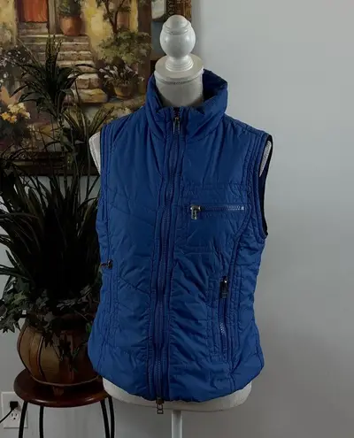 Rafaella Women’s Blue Outdoor Vest/Quilted. Size M Strong Zipper, Insulated