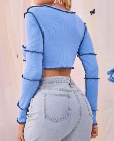 Boutique NEW Contrast Stitch Top