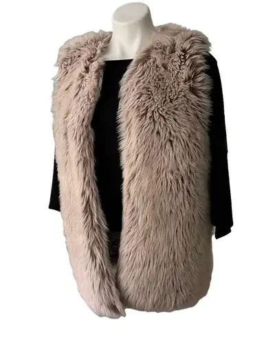 Catherine Malandrino Pink Blush Faux Fur Vest