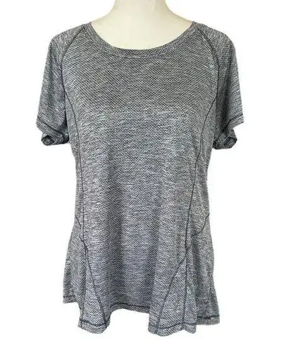 Avia women's XL gray heather stretchy pullover short sleeve crew neck t-shirt