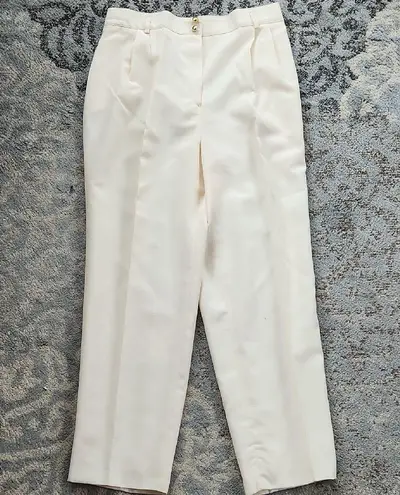 Vintage Harvé Bernard by Bernard Holtzman Blazer Pant Suit Set Cream Gold Size undefined