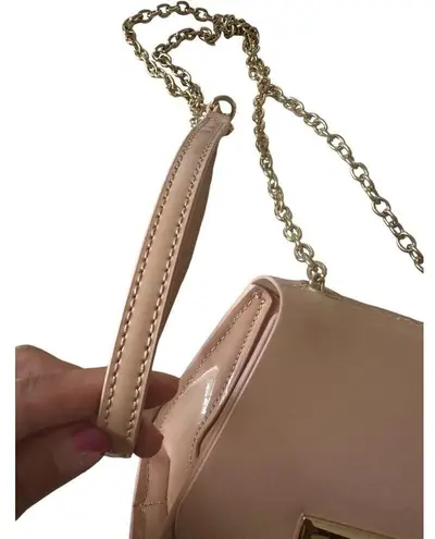 Zac Posen ZAC  Nude Patent Chain Crossbody Bag