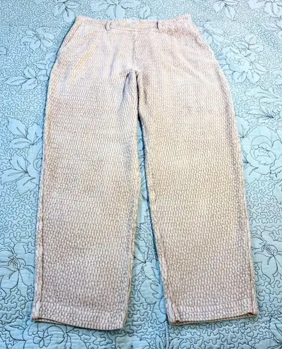 MOMONI Vischio Italian Luxe Woven Beige Loungewear Ankle Crop Trousers 42/12🧡