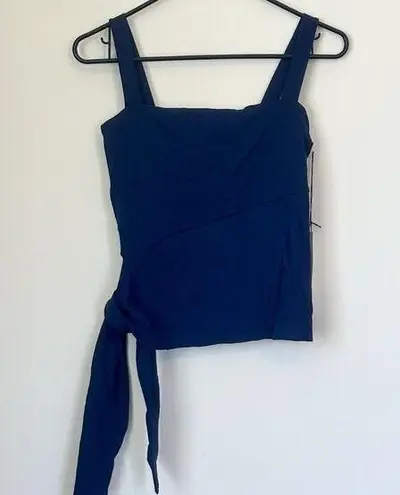 Susana Monaco NWT  Navy Blue Wide Strap Tank Top with Side Tie - Small