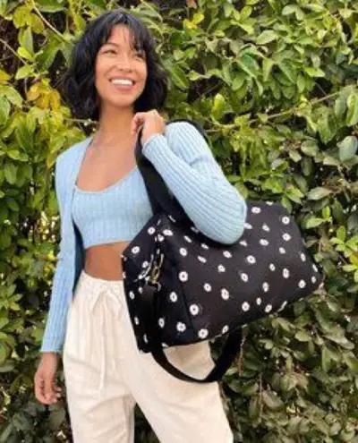 Alice + Olivia  by Stacey Bendet Black Daisy Duffel Bag, NWT - Image 1