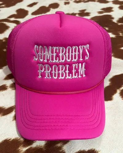 Somebody’s Problem Trucker Hat Pink