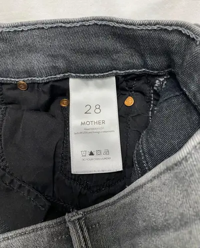 MOTHER Denim Mother Grey The Swooner Supermoon Stripe Jeans