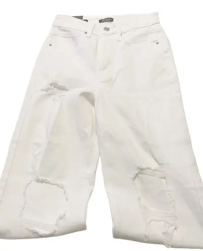 Wild Fable NWT  Highest Rise Distressed Straight White Jeans