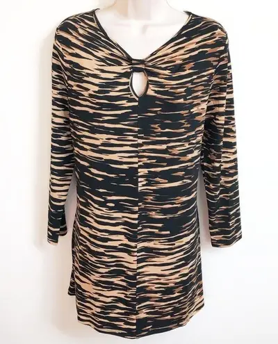 Lysse š keyhole animal print tunic top