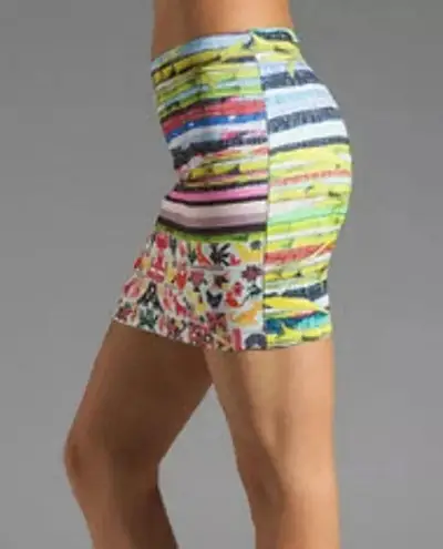 Clover Canyon Vintage Surf Shack Neoprene Bodycon Fitted Mini Skirt Size XS