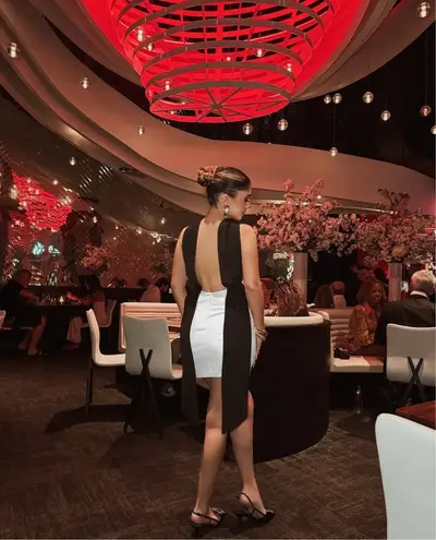 ZARA  mini bodycon Elegant Black and White Dress wedding holiday evening 